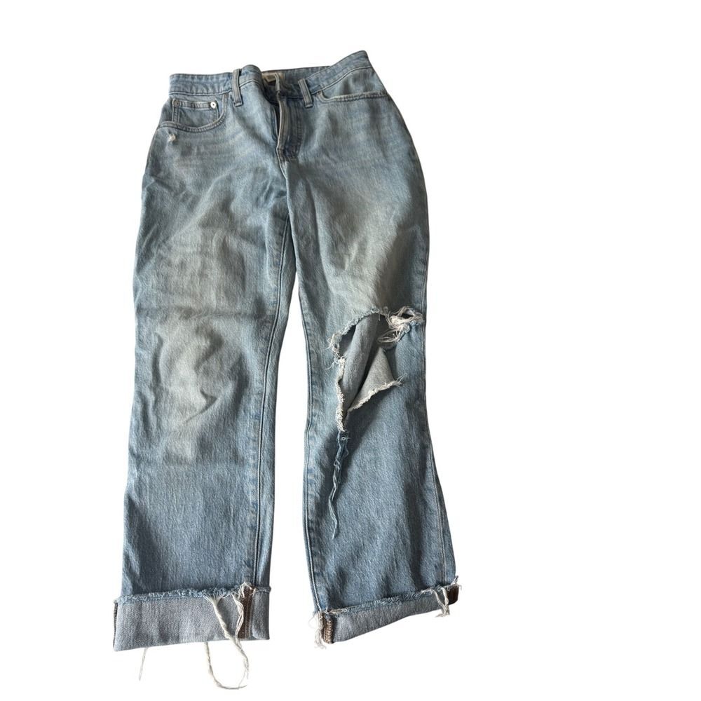Madewell The Curvy Perfect Vintage Jean Light Distressed Wash Denim 28
